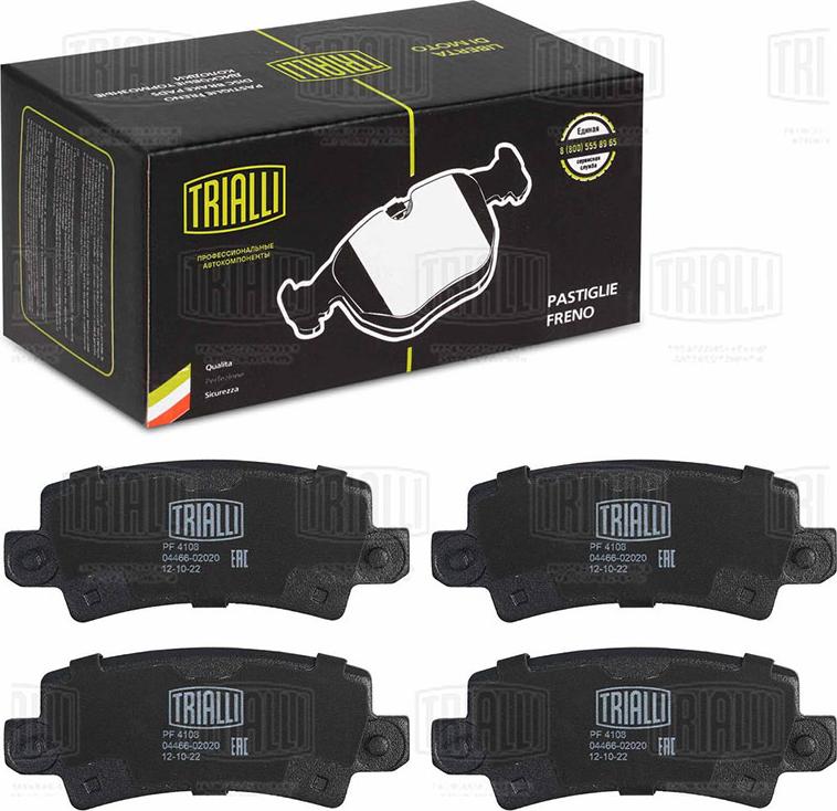 Trialli PF 4108 - Brake Pad Set, disc brake autospares.lv