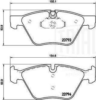 Trialli PF 4178 - Brake Pad Set, disc brake autospares.lv