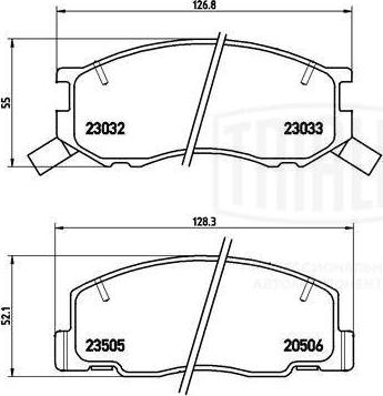 Trialli PF 4340 - Brake Pad Set, disc brake autospares.lv