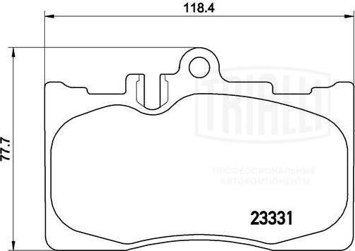 Trialli PF 4356 - Brake Pad Set, disc brake autospares.lv