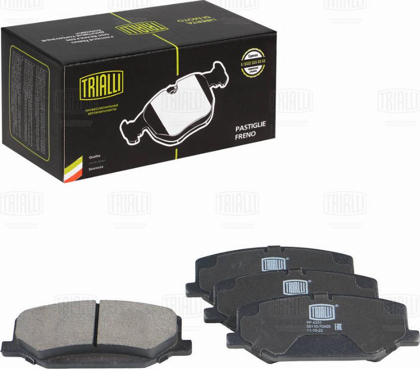 Trialli PF 4331 - Brake Pad Set, disc brake autospares.lv