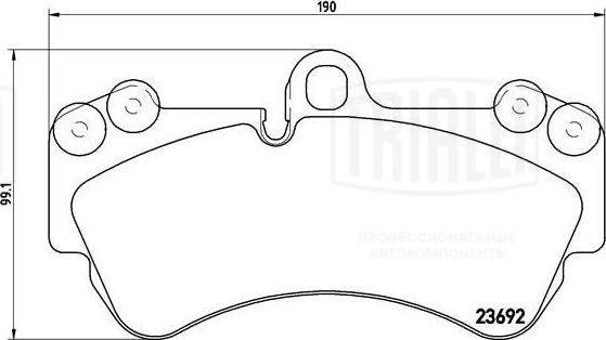 Trialli PF 4373 - Brake Pad Set, disc brake autospares.lv