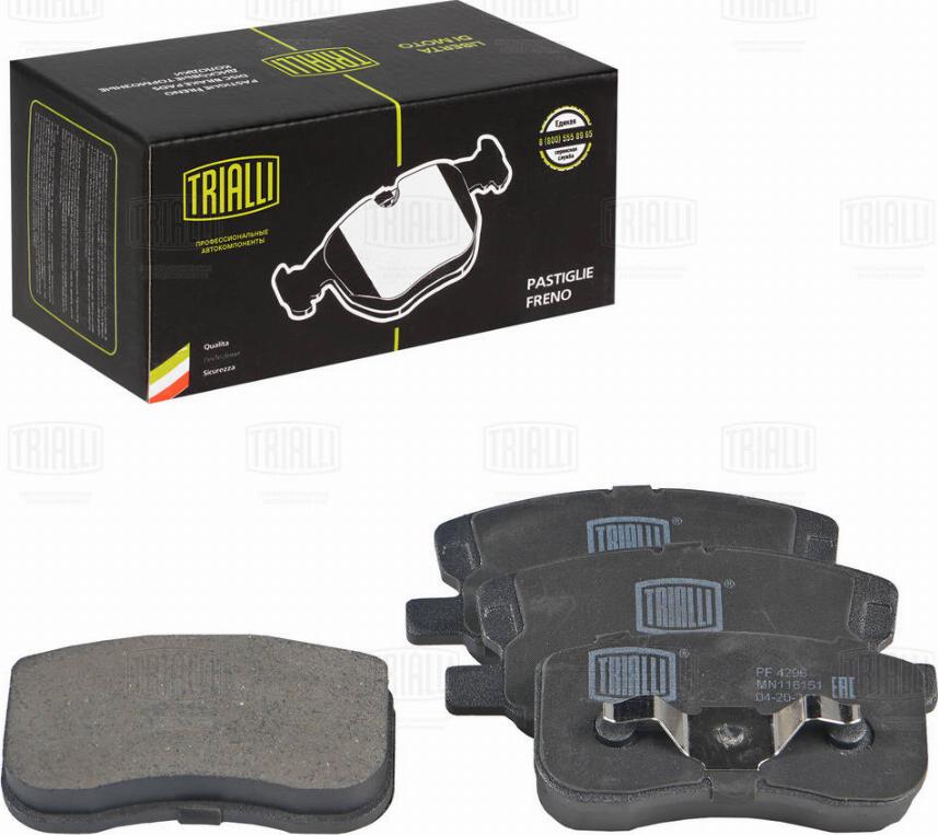 Trialli PF 4296 - Brake Pad Set, disc brake autospares.lv