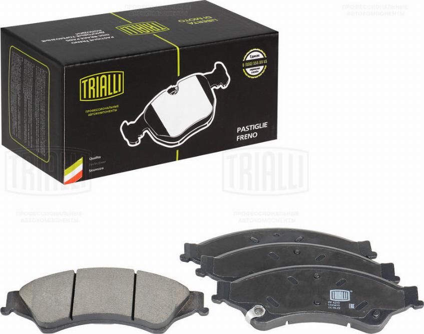 Trialli PF 4210 - Brake Pad Set, disc brake autospares.lv