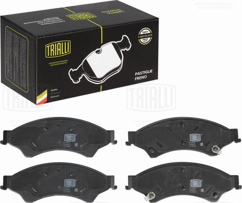 Trialli PF 4210 - Brake Pad Set, disc brake autospares.lv