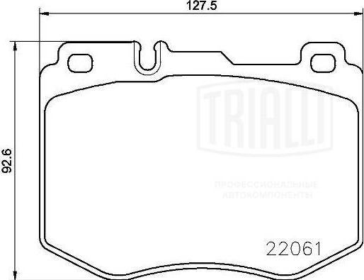 Trialli PF 4288 - Brake Pad Set, disc brake autospares.lv