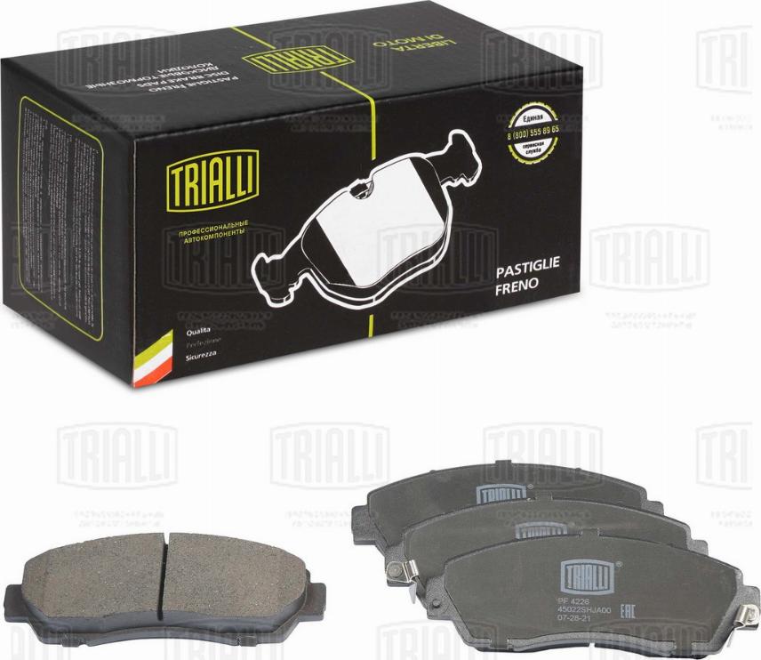 Trialli PF 4226 - Brake Pad Set, disc brake autospares.lv