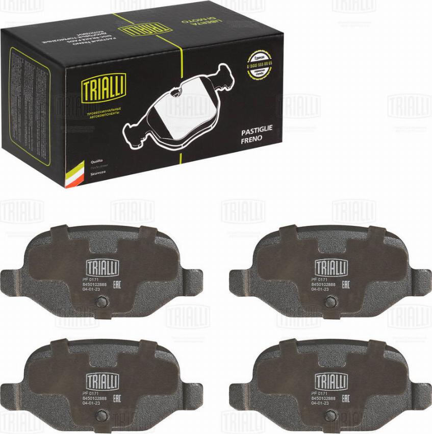 Trialli PF 0171 - Brake Pad Set, disc brake autospares.lv