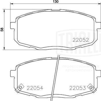 Trialli PF 0813 - Brake Pad Set, disc brake autospares.lv