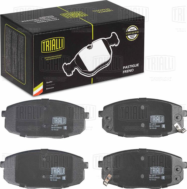 Trialli PF 0813 - Brake Pad Set, disc brake autospares.lv