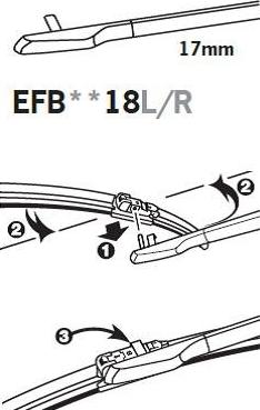 Trico EFB4518R - Wiper Blade autospares.lv