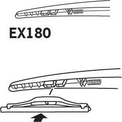 Trico EX180 - Wiper Blade autospares.lv