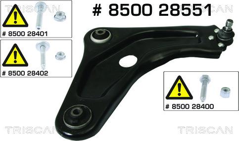 Triscan 8500 28551 - Track Control Arm autospares.lv