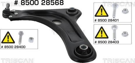 Triscan 8500 28568 - Track Control Arm autospares.lv