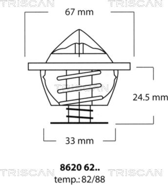 Triscan 8620 6282 - Coolant thermostat / housing autospares.lv