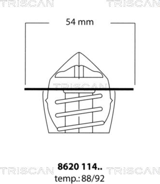 Triscan 8620 11492 - Coolant thermostat / housing autospares.lv