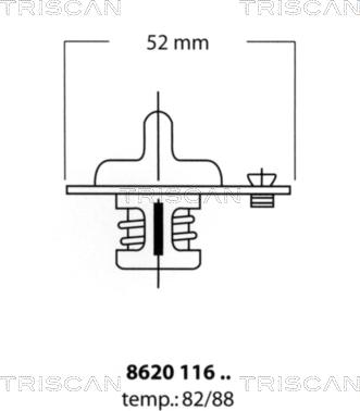 Triscan 8620 11688 - Coolant thermostat / housing autospares.lv