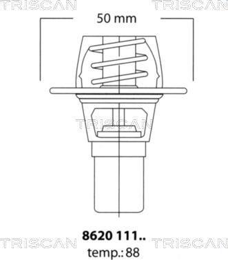 Triscan 8620 11191 - Coolant thermostat / housing autospares.lv