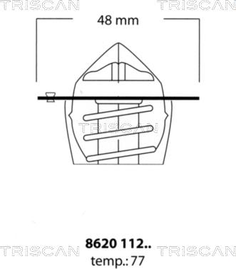 Triscan 8620 11277 - Coolant thermostat / housing autospares.lv