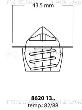 Triscan 8620 1382 - Coolant thermostat / housing autospares.lv