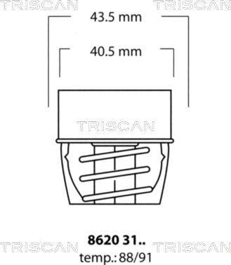 Triscan 8620 3191 - Coolant thermostat / housing autospares.lv