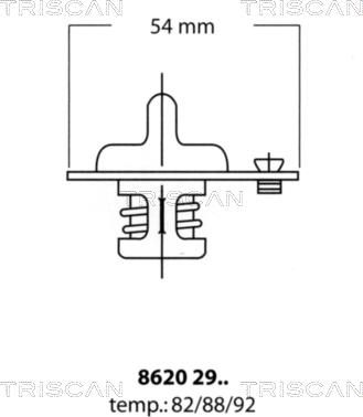 Triscan 8620 2992 - Coolant thermostat / housing autospares.lv