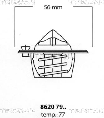 Triscan 8620 7977 - Coolant thermostat / housing autospares.lv