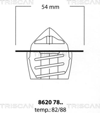 Triscan 8620 7888 - Coolant thermostat / housing autospares.lv