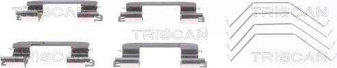 Triscan 8105 431635 - Accessory Kit for disc brake Pads autospares.lv