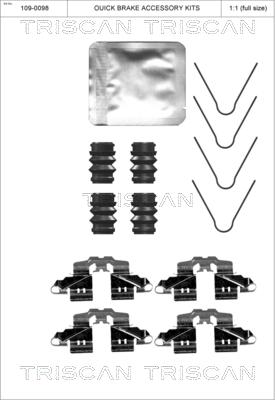 Triscan 8105 131655 - Accessory Kit for disc brake Pads autospares.lv