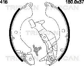 Triscan 8100 42416 - Brake Shoe Set autospares.lv