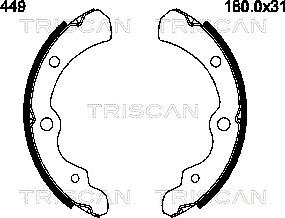 Triscan 8100 68449 - Brake Shoe Set autospares.lv
