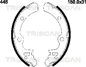 Triscan 8100 68448 - Brake Shoe Set autospares.lv