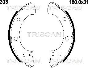 Triscan 8100 68333 - Brake Shoe Set autospares.lv