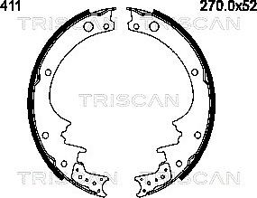 Triscan 8100 14411 - Brake Shoe Set autospares.lv