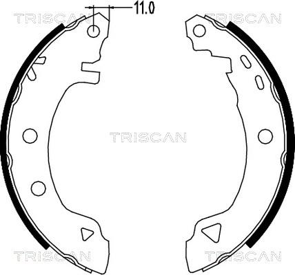 Triscan 8100 15580 - Brake Shoe Set autospares.lv