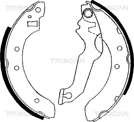 Triscan 8100 16365 - Brake Shoe Set autospares.lv