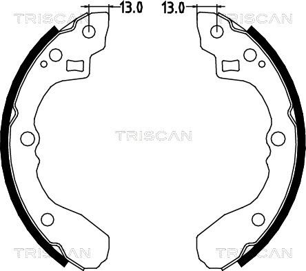 Triscan 8100 18590 - Brake Shoe Set autospares.lv