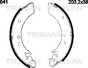 Triscan 8100 13501 - Brake Shoe Set autospares.lv