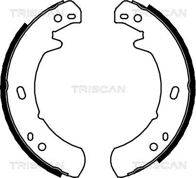 Triscan 8100 17012 - Brake Shoe Set, parking brake autospares.lv