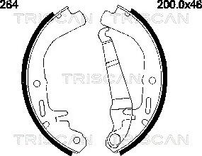 Triscan 8100 24264 - Brake Shoe Set autospares.lv