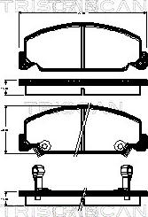 Triscan 8110 40959 - Brake Pad Set, disc brake autospares.lv