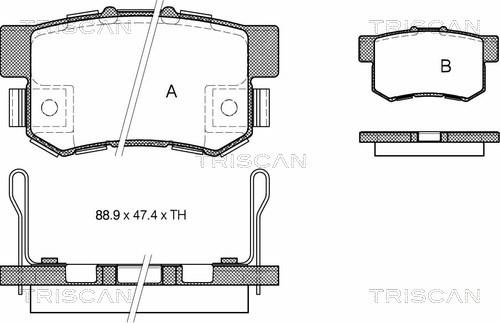 Triscan 8110 40058 - Brake Pad Set, disc brake autospares.lv