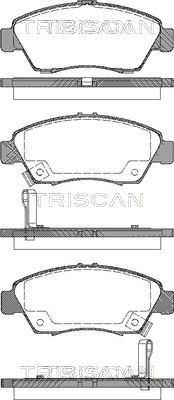 Triscan 8110 40168 - Brake Pad Set, disc brake autospares.lv