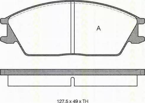 Triscan 8110 40852 - Brake Pad Set, disc brake autospares.lv