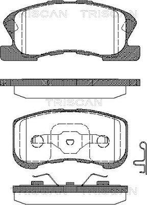 Triscan 8110 41002 - Brake Pad Set, disc brake autospares.lv