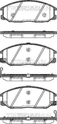 Triscan 8110 43013 - Brake Pad Set, disc brake autospares.lv