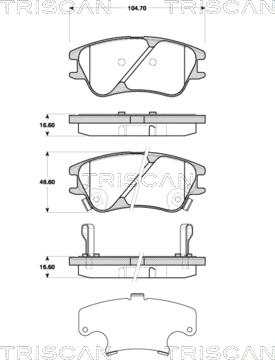 Triscan 8110 43035 - Brake Pad Set, disc brake autospares.lv