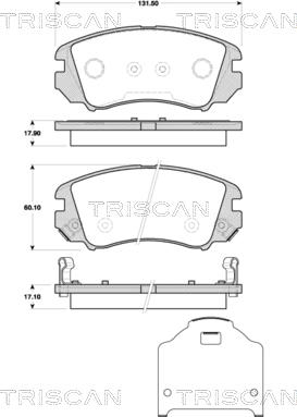 Triscan 8110 43036 - Brake Pad Set, disc brake autospares.lv