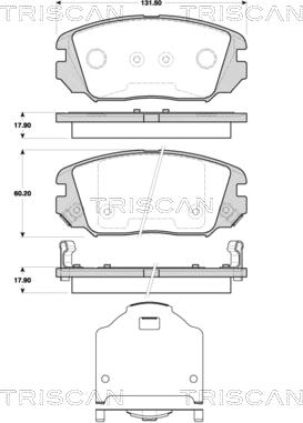 Triscan 8110 43033 - Brake Pad Set, disc brake autospares.lv